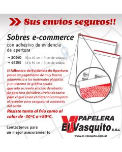 BOLSAS SOBRES E-COMMERCE 30X40-60 MIC. x 100u.