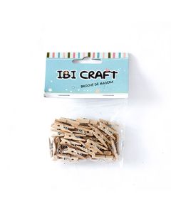 BROCHE MADERA 25 MM NATURAL X 50u.