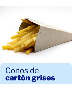 CAJA PORTA CUCU.P-FRITAS x 500 GRIS ECO.